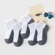 5 Pairs/Lot 2023 New Summer Children Socks Cotton Fashion Black White Gray For 1-12 Years Kids Teen Student Baby Girl Boy Socks