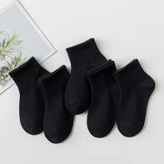 5 Pairs/Lot 2023 New Summer Children Socks Cotton Fashion Black White Gray For 1-12 Years Kids Teen Student Baby Girl Boy Socks