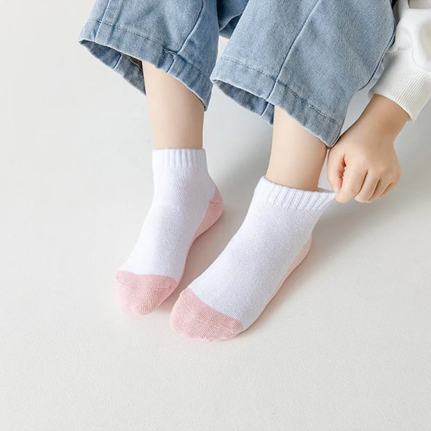 5 Pairs/Lot 2023 New Summer Children Socks Cotton Fashion Black White Gray For 1-12 Years Kids Teen Student Baby Girl Boy Socks