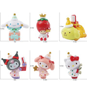 5style 5pcs Sanrio Figures Toys Kawaii Anime Cinnamoroll Kurumi My Melody Doll Decorative Ornament Children Christmas Gift