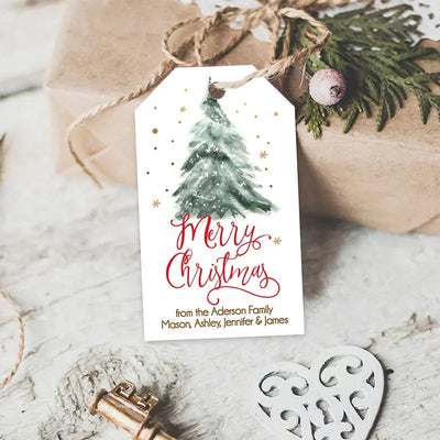 Customized Christmas Tree Gift Tags Merry Christmas Holiday Party Customized Name Printing Gift Decoration Tags