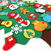 DIY Felt Christmas Tree 2024 Merry Christmas Decorations for Home Navidad Xmas Tree with Light Christmas Ornaments New Year Gift