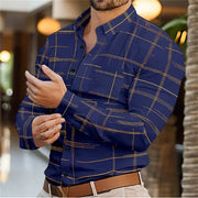 Men's Hawaiian shirt long sleeve single breasted lapel casual cardigan spring summer autumn winter daily outing men's wear