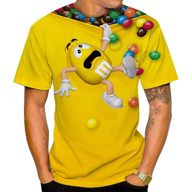 New Men and Women Fashion 3D T Shirts Food Print T-shirt Casual Round Neck Short Sleeve T Shirt Kids Tops