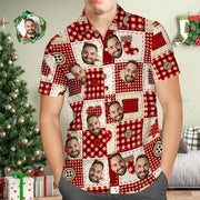 Small Size Men's Fashion 3D Custom Faces Santa Xmas Print Shirts Happy Christmas Graphic Shirts & Blouses Kid Short Shirts Tops