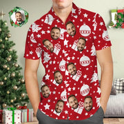 Small Size Men's Fashion 3D Custom Faces Santa Xmas Print Shirts Happy Christmas Graphic Shirts & Blouses Kid Short Shirts Tops