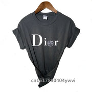 Women's casual printed loose T-shirt, spring and summer short sleeved minimalist top, 2024 fashionable clothing trend, women's t